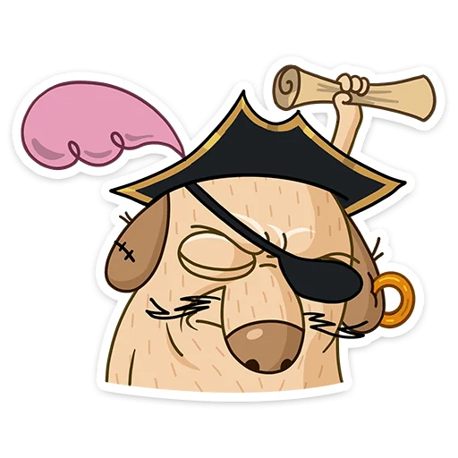 Telegram Sticker «Пират Дигги» 😣