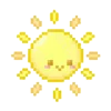 pixel cute emoji ☀️