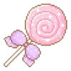 Емодзі pixel pink & violet 🍭