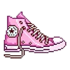 Емодзі pixel pink & violet 👟