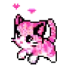 Емодзі Telegram «pixel pink & violet» 🐈‍⬛