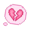 Емодзі pixel pink & violet 💔