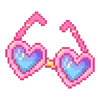Емодзі Telegram «pixel pink & violet» 👓
