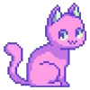 Емодзі pixel pink & violet 🐈