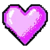 Емодзі pixel pink & violet 💜