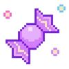 Емодзі pixel pink & violet 🍬