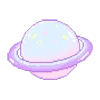 Емодзі pixel pink & violet 🪐