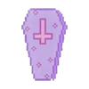 Емодзі pixel pink & violet ⚰️