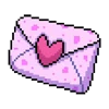 Емодзі pixel pink & violet 💌