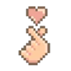 pixel random 2 emoji 🫰