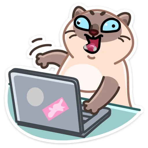 Telegram Sticker «Котик Плюш » 🐱