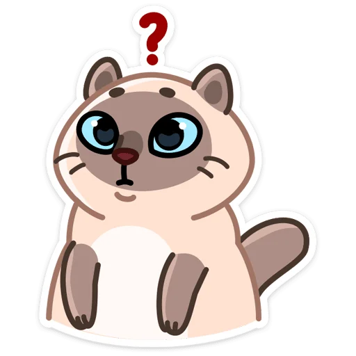 Telegram Sticker «Котик Плюш » ❓
