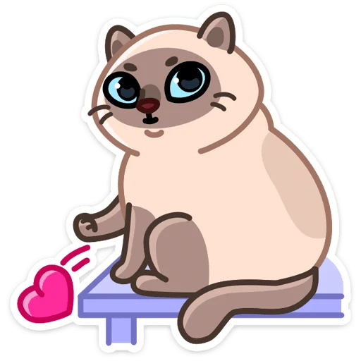 Telegram Sticker «Котик Плюш » ❤️