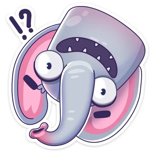 Telegram Sticker «Подозрительный Слон» 🤗