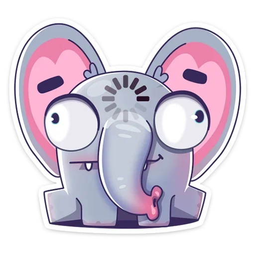 Telegram Sticker «Подозрительный Слон» 😜