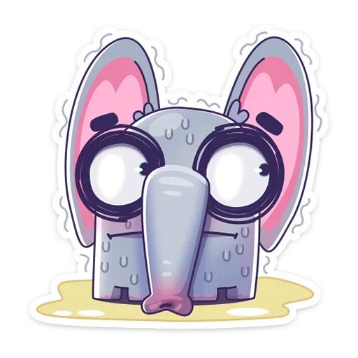 Telegram stiker «Подозрительный Слон» 😣