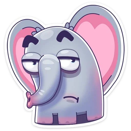 Стикер Telegram «Подозрительный Слон» 🥰