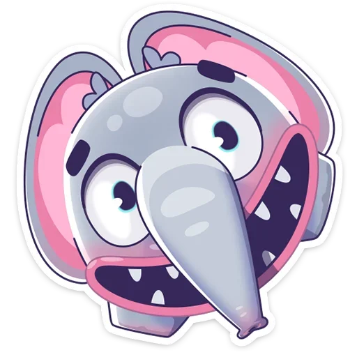 Telegram Sticker «Подозрительный Слон» 🤭