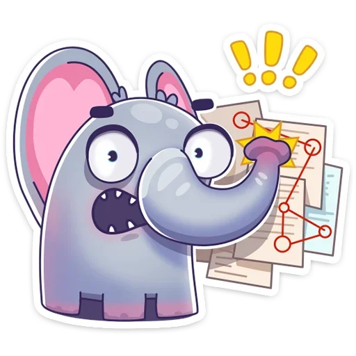 Стікер Telegram «Подозрительный Слон» 😁