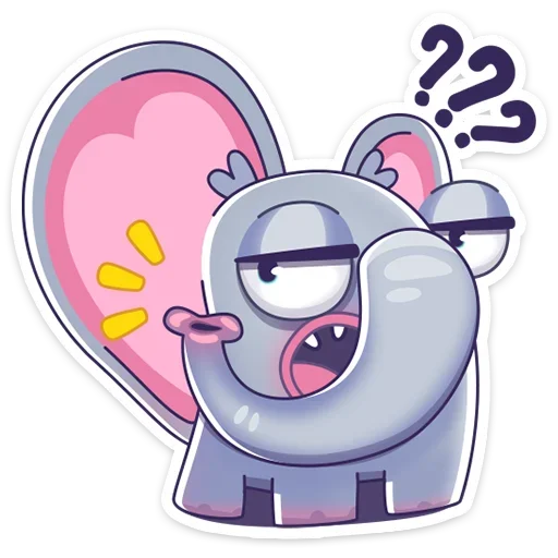 Telegram Sticker «Подозрительный Слон» 😃