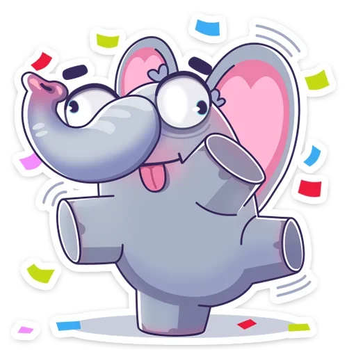 Telegram Sticker «Подозрительный Слон» 😚
