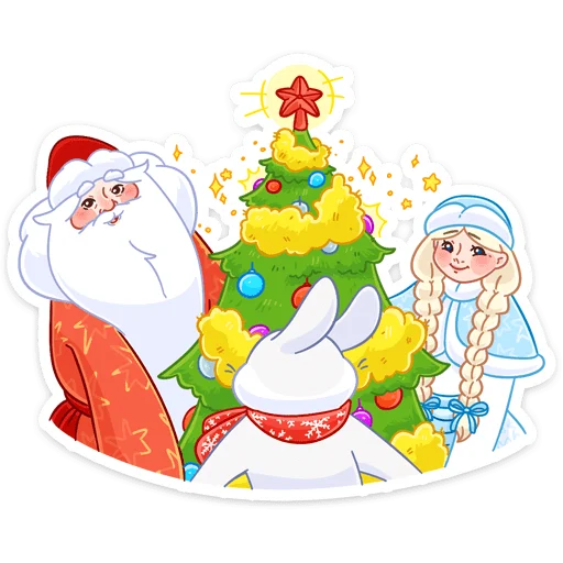 Стікер Telegram «Поезд Деда Мороза» 🎄