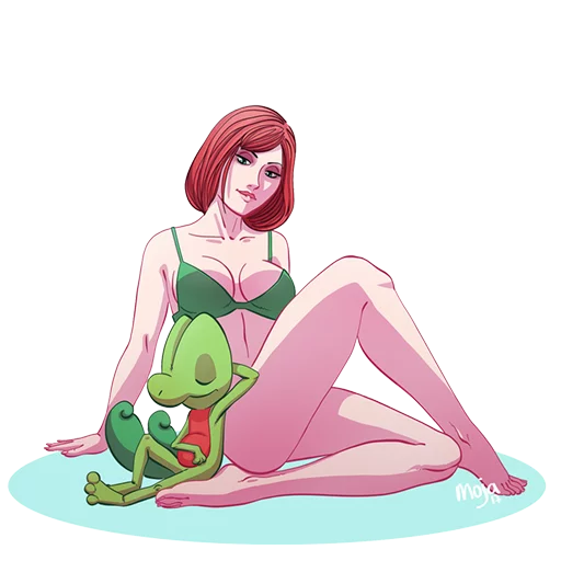 Telegram Sticker «Girls&Pokemon» ❤