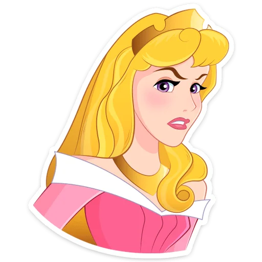 Telegram Sticker «Принцесса Аврора» 😠
