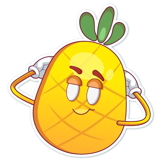 Telegram stiker «Mr. Pineapple» 😏