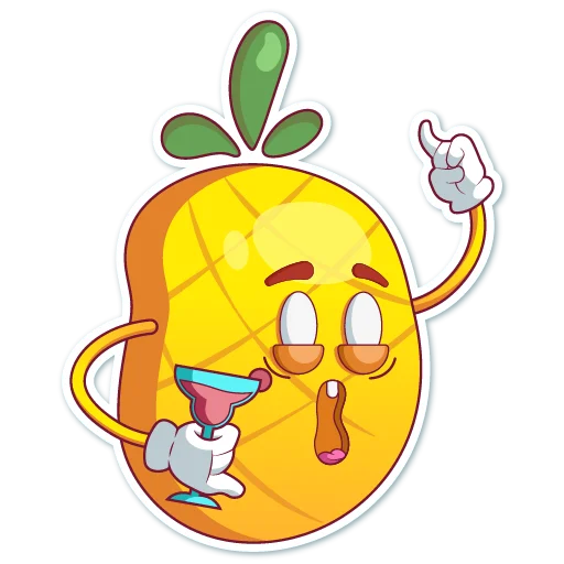 Telegram stiker «Mr. Pineapple» 🥂