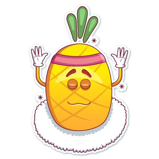 Telegram stiker «Mr. Pineapple» 🧘‍♀️