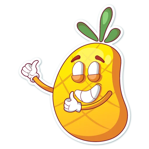 Telegram stiker «Mr. Pineapple» 👍