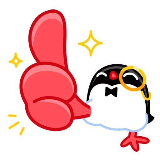 Telegram stiker «Приличный Пингвин» 👍