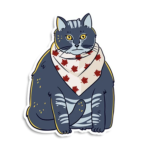 Telegram Sticker «Котики и песики» 😐