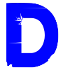 Емодзі телеграм Синий шрифт