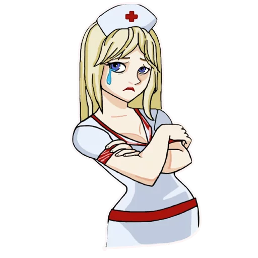 Telegram stiker «Медсестра » 😢