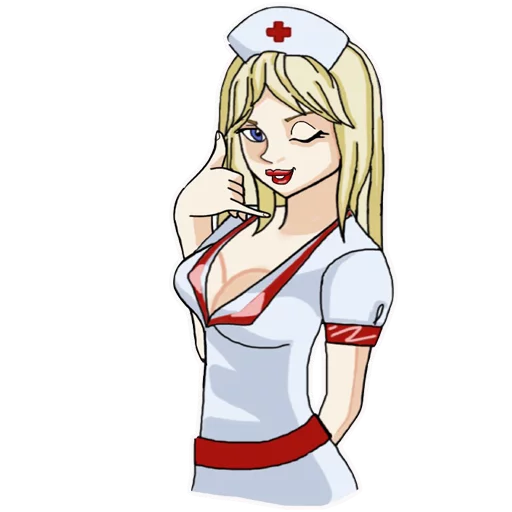 Telegram Sticker «Медсестра» 🤙