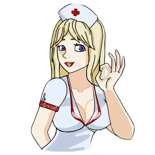 Telegram Sticker «Медсестра» 👌