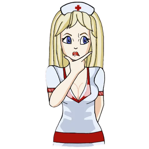 Стікер Telegram «Медсестра » 😕