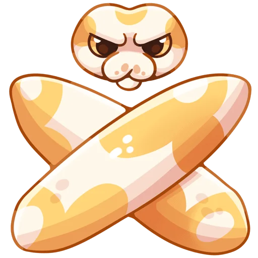 Стикер Telegram «Питончик Пончик» ⛔