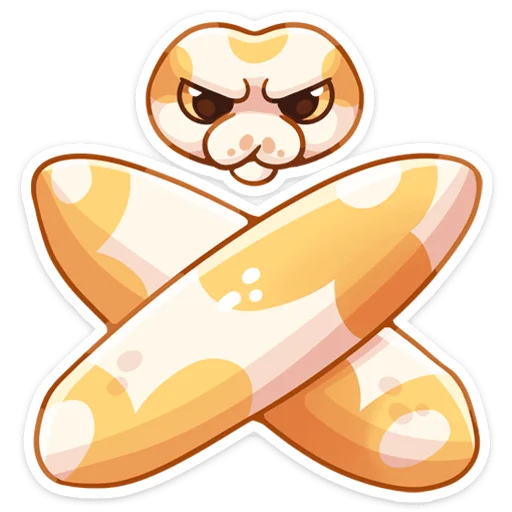 Telegram Sticker «Питончик Пончик» 🙅‍♀