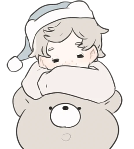 Telegram Sticker «a boy, who like stuffed animals» 😪