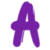Емодзі телеграм Purple font