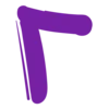 Емодзі телеграм Purple font