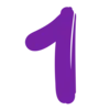 Емодзі Purple font 1⃣