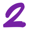 Емодзі Telegram «Purple font» 2⃣