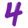 Емодзі Purple font 4⃣