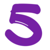 Емодзі Purple font 5⃣