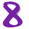 Емодзі Telegram «Purple font» 8⃣