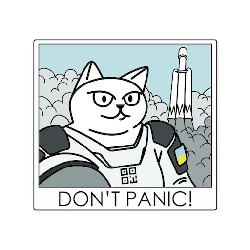 Telegram Sticker «QR-cat by monobank» ⛏